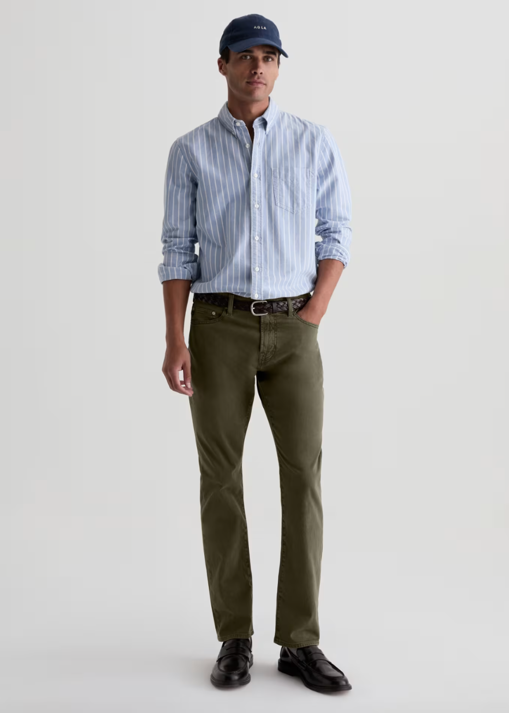 Everett Slim Straight Sateen Pant