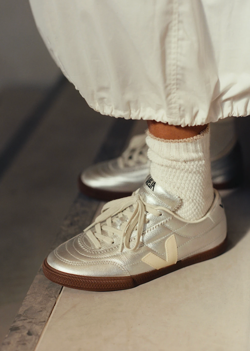 Panenka Metallic Leather Sneakers