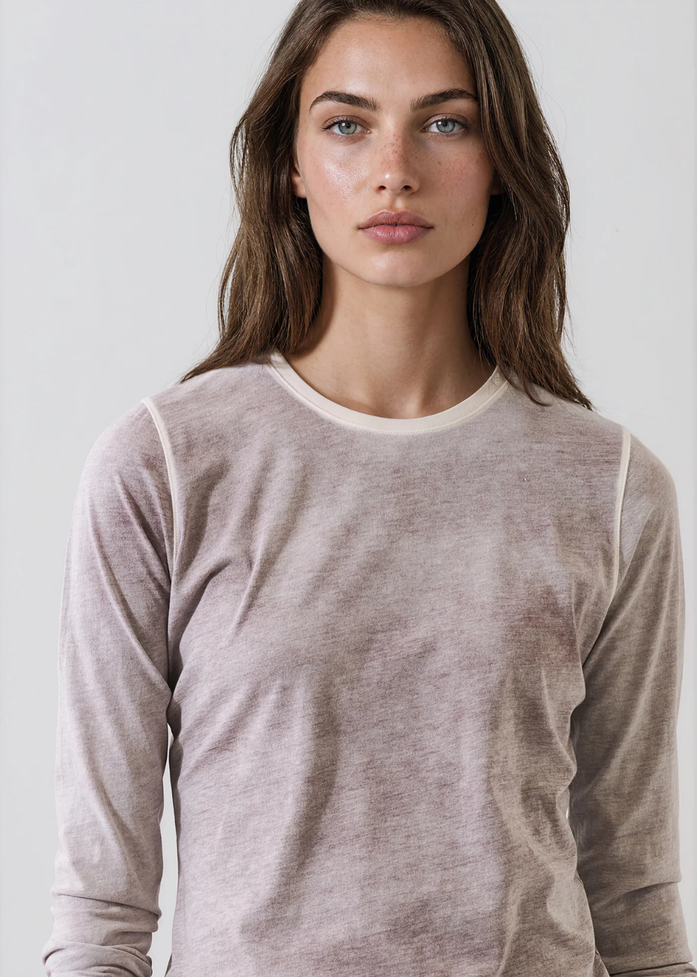 LS Pima Classic Rev Spray Crew T-Shirt