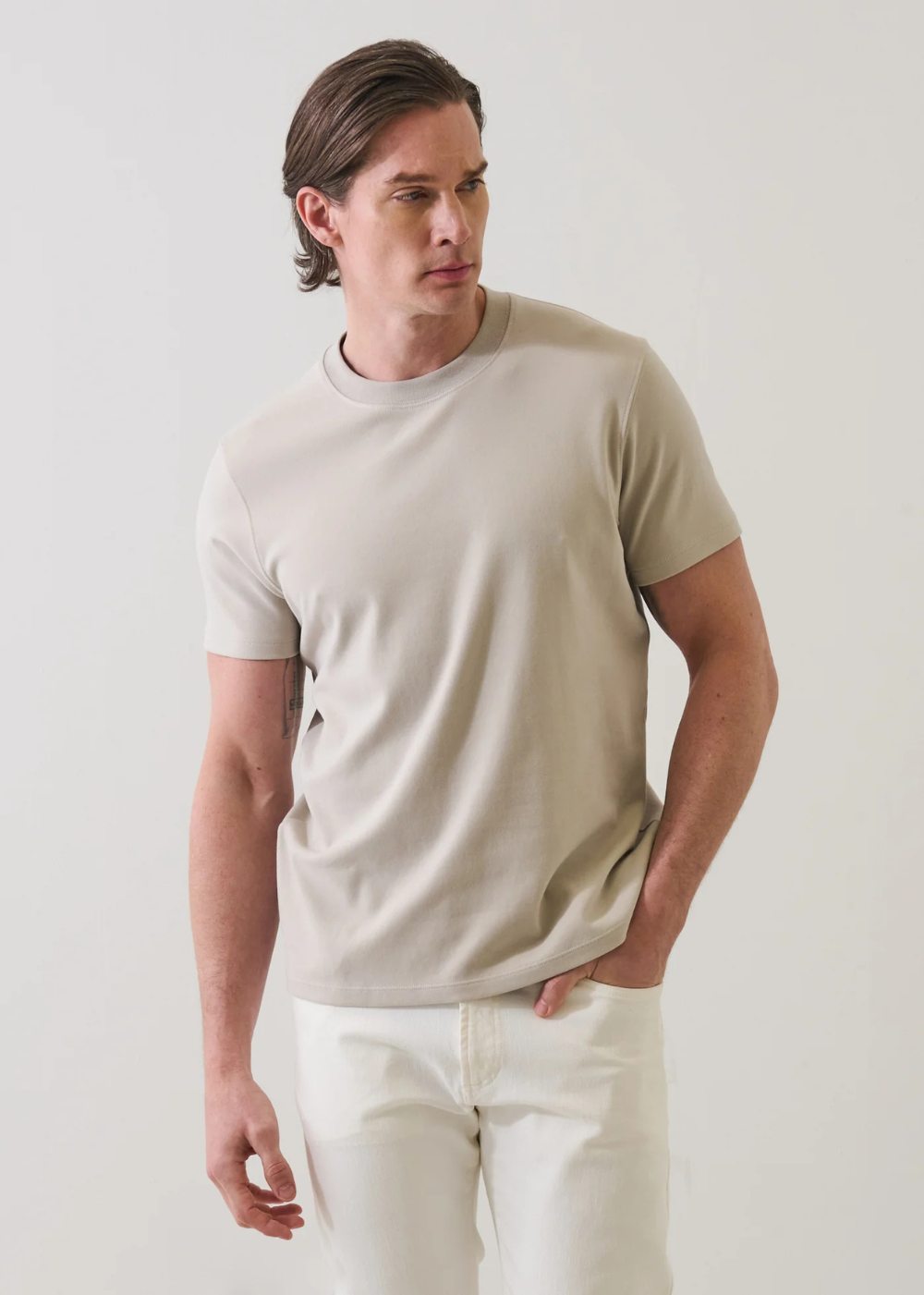 Pima Stretch Heavyweight Crew T-Shirt