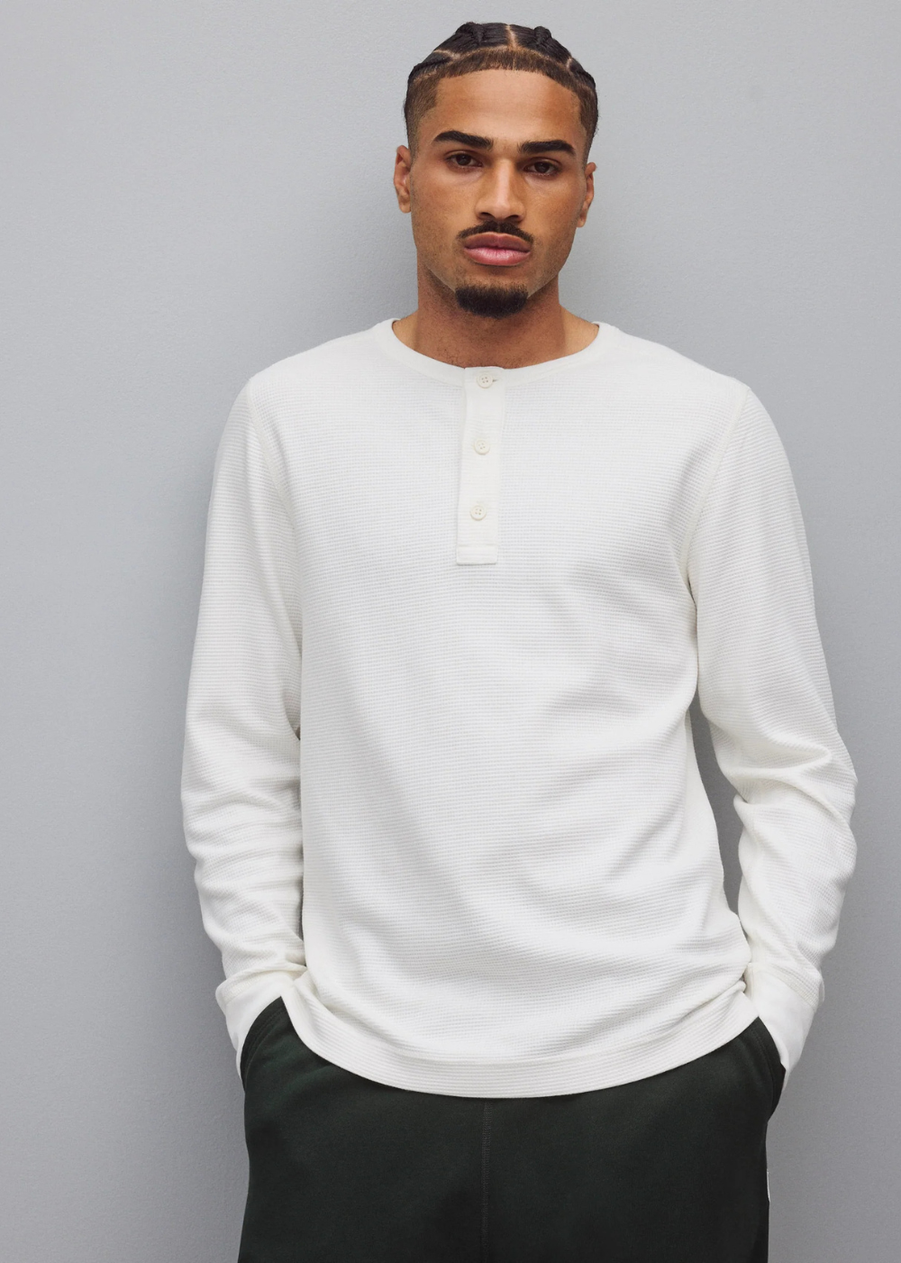 Lightweight Waffle Standard Henley