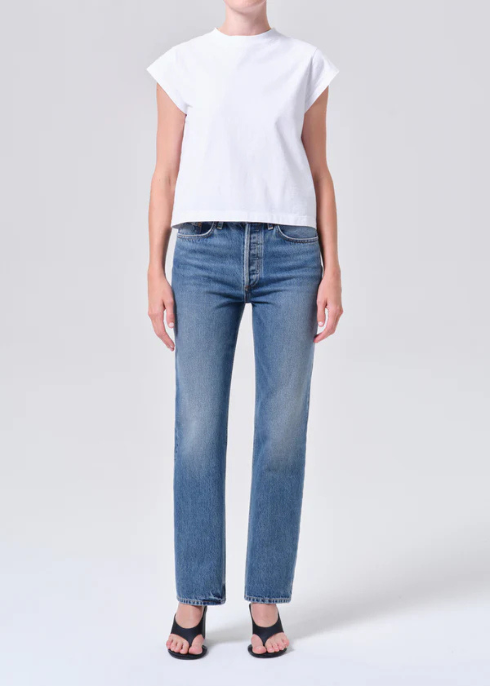 Lana Mid Rise Straight Jean