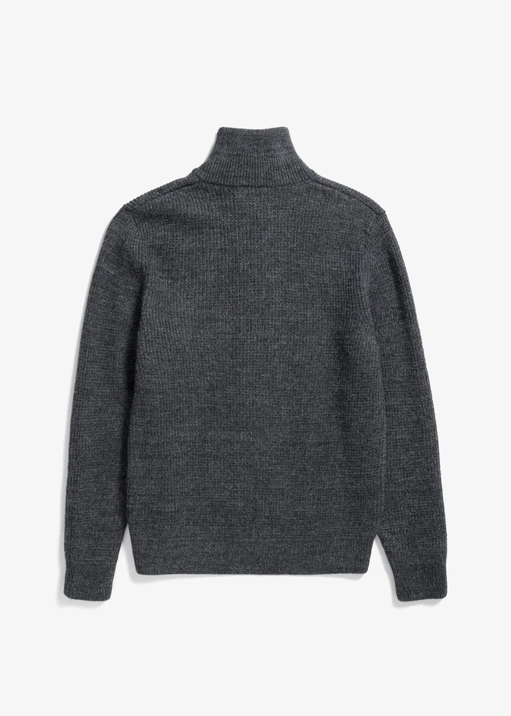 Hagen Wool Cotton Rib Full Zip Jacket