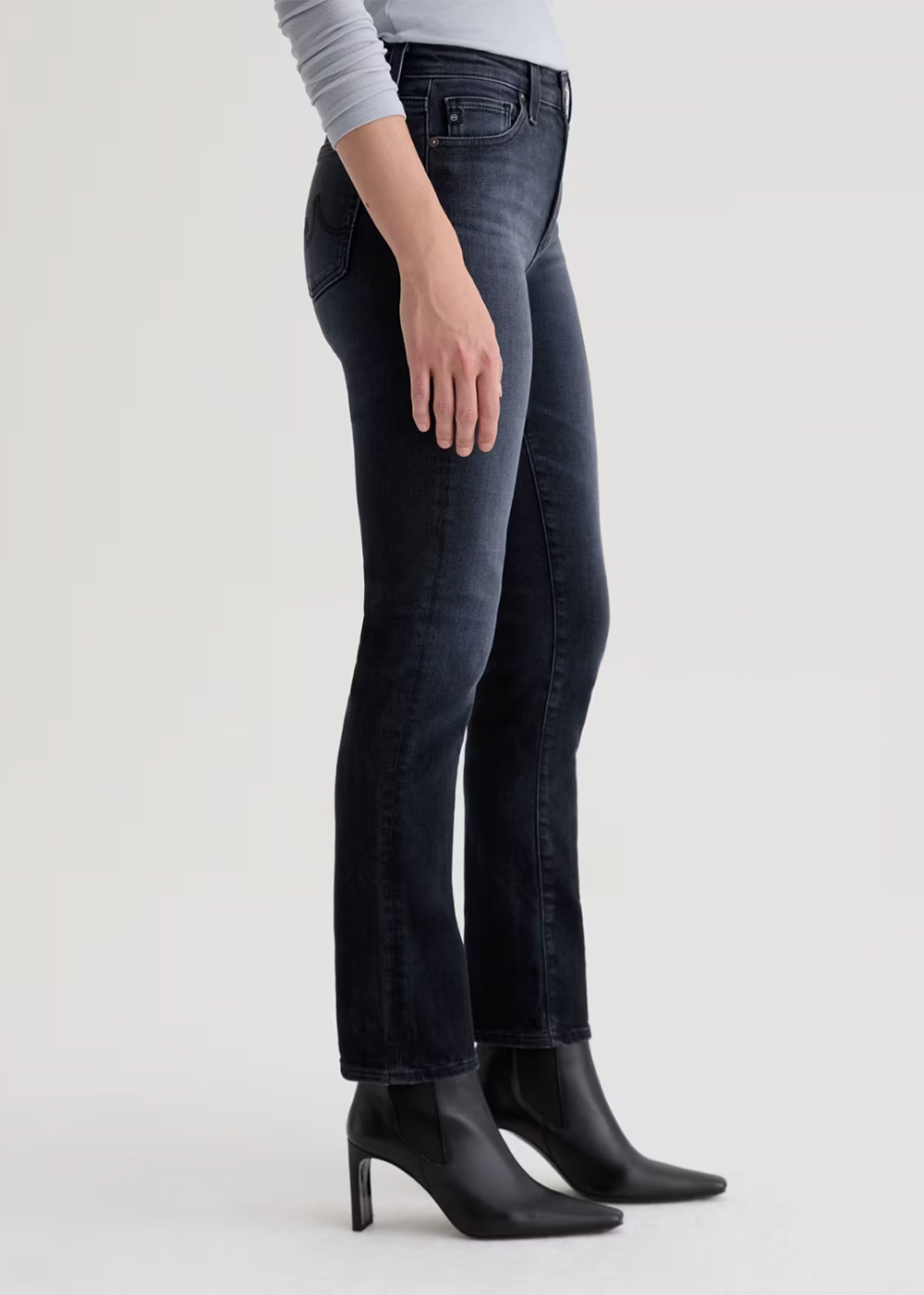 Mari High Rise Slim Straight Jean