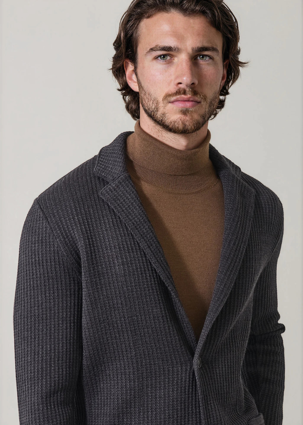 Chain Stitch 2 Button Knit Blazer