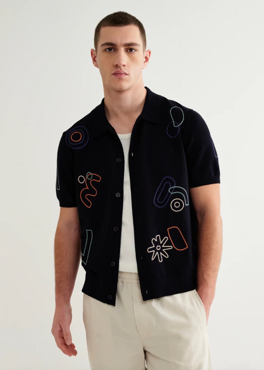 Tellaro SS Shirt Shapes Embroidery