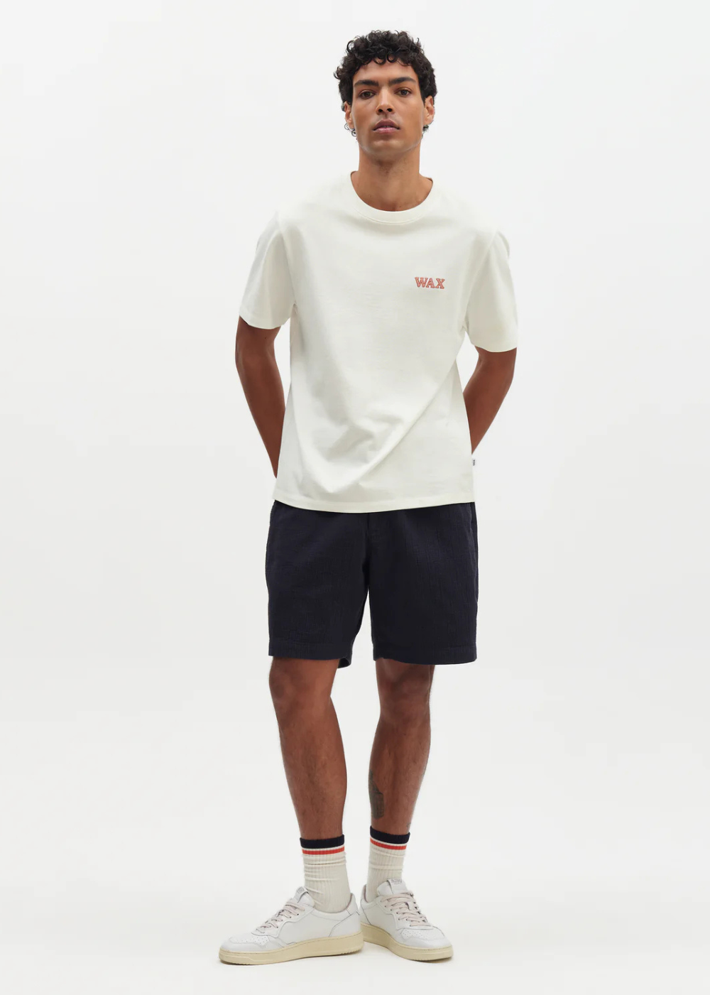 Dean SS Tee Grid Logo Embroidery