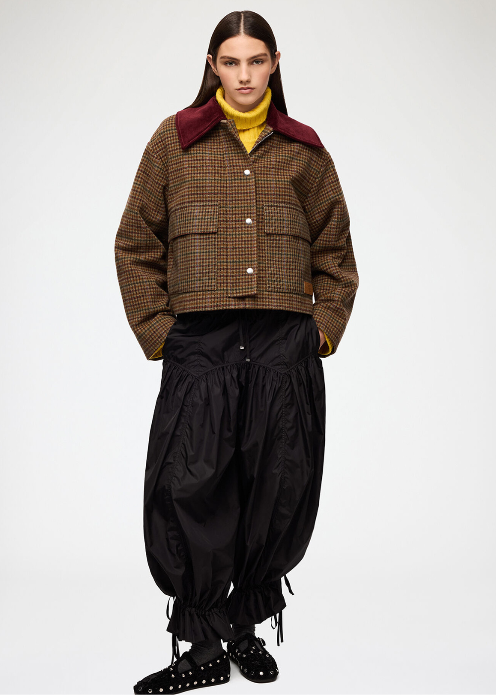 Heavy Check Twill Short Barn Jacket