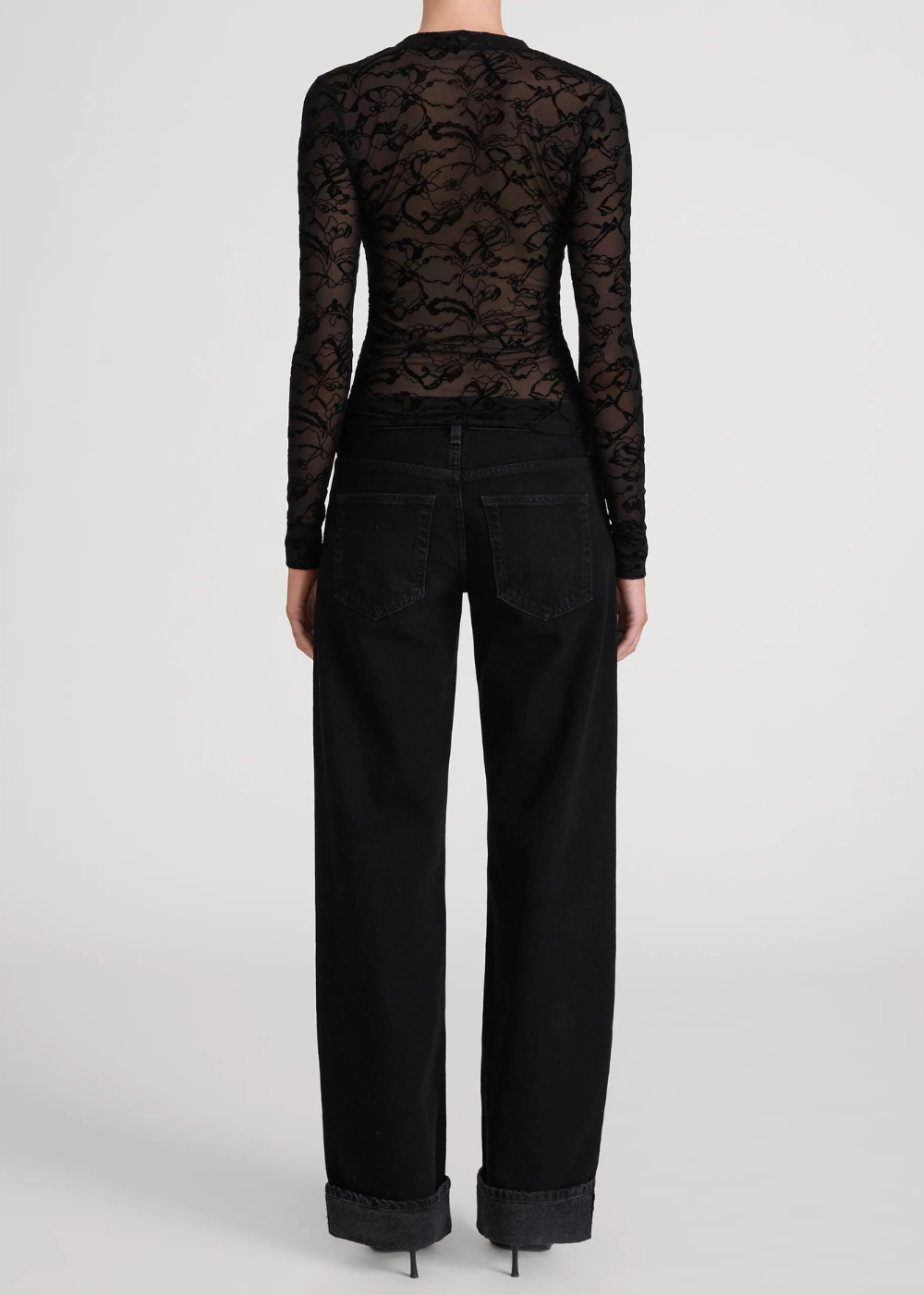 The Lace Burnout Top