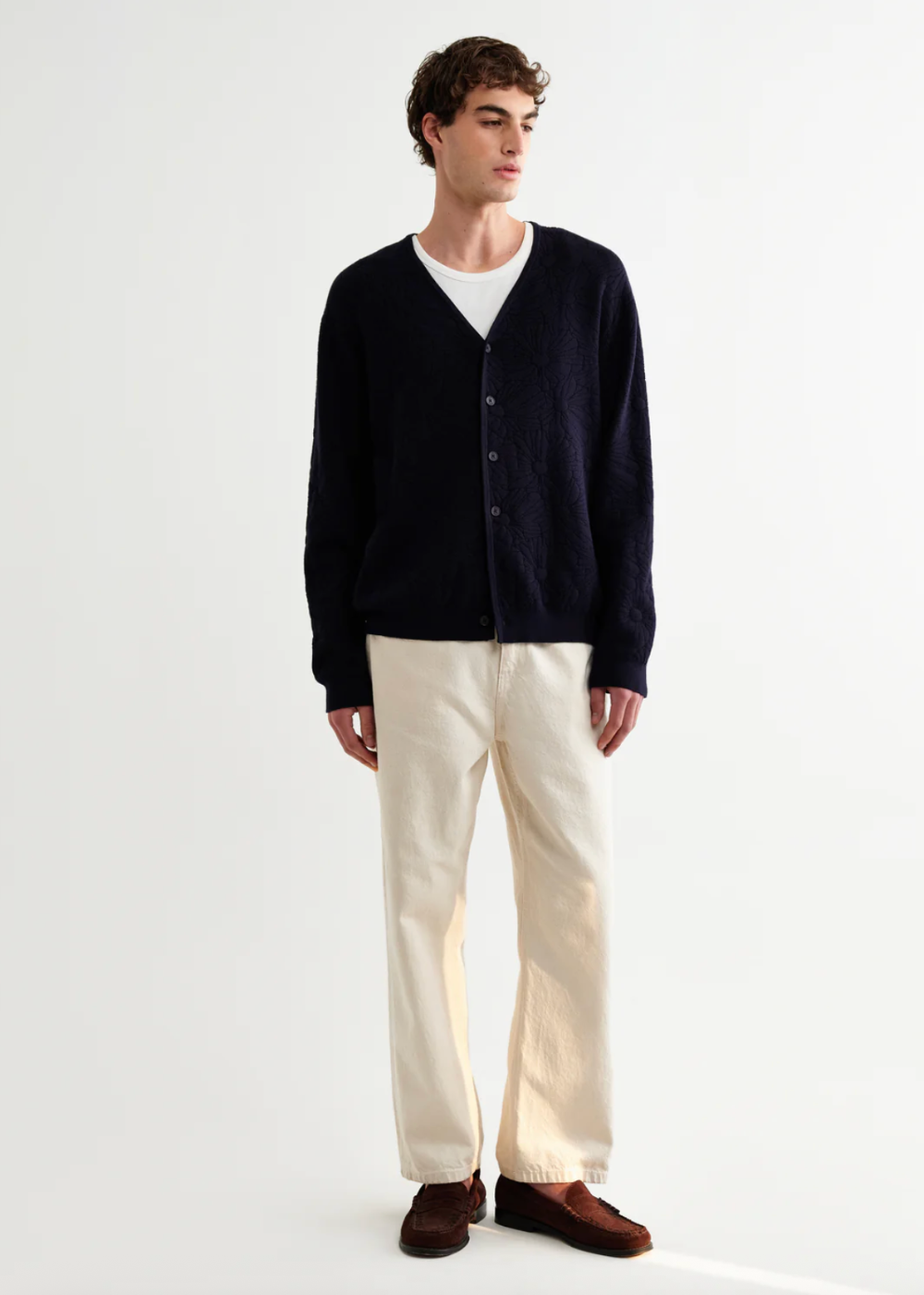 Alban Cardigan Flower Jacquard