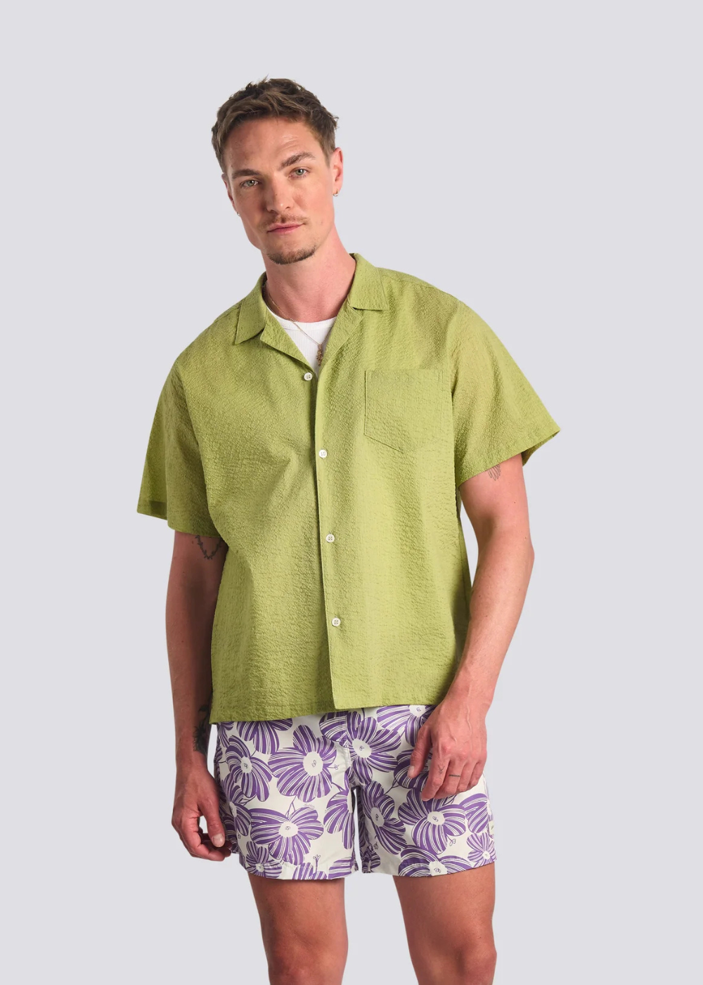 Pear Ripple Camp Shirt