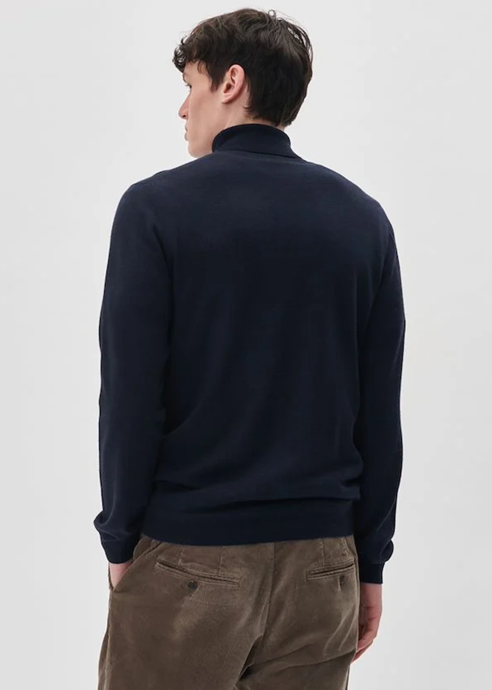 Parcusman Merino Turtleneck - Dark Navy Melange - Matinique Canada - Danali