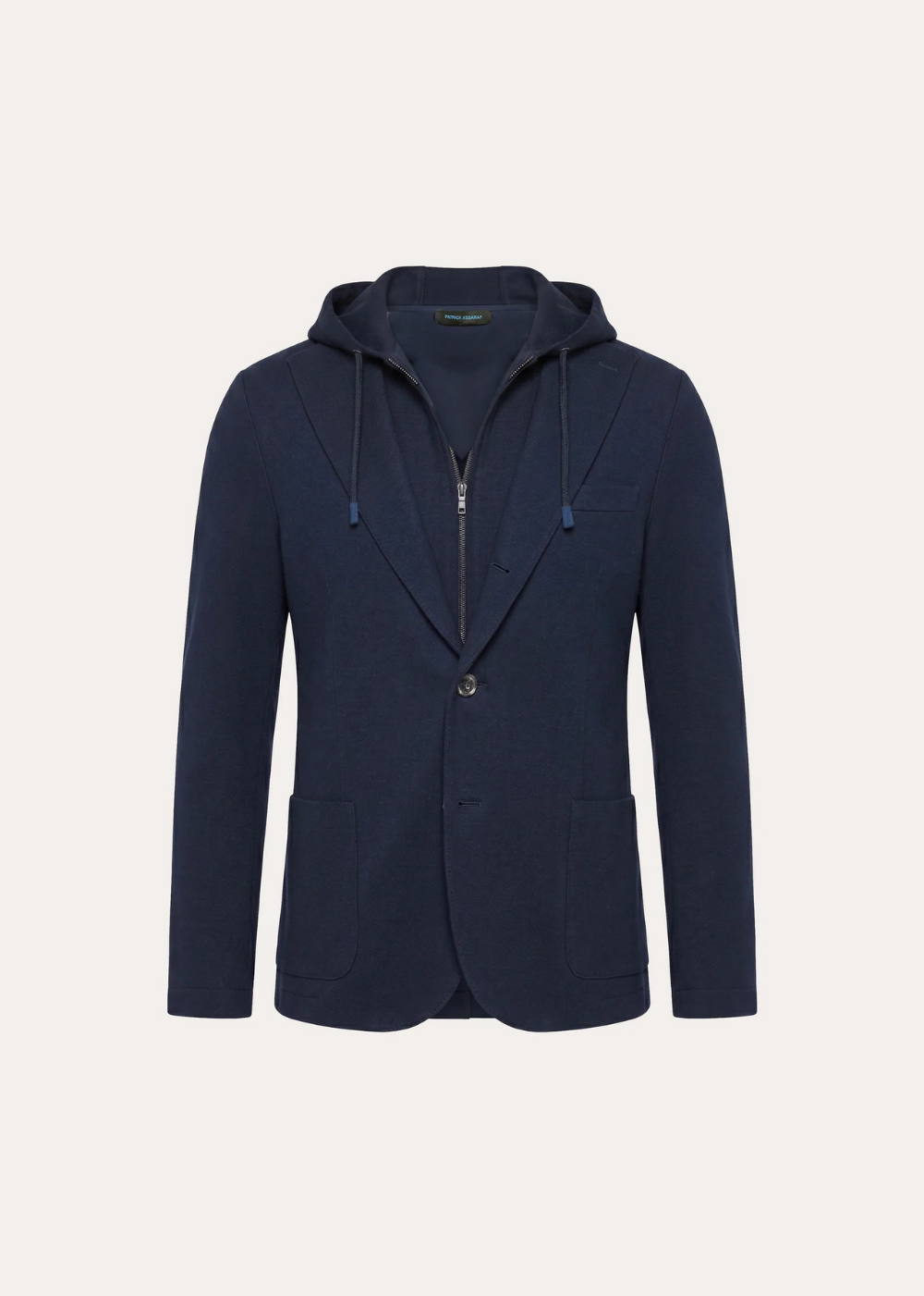 Removable Hoodie Wool Knit Blazer