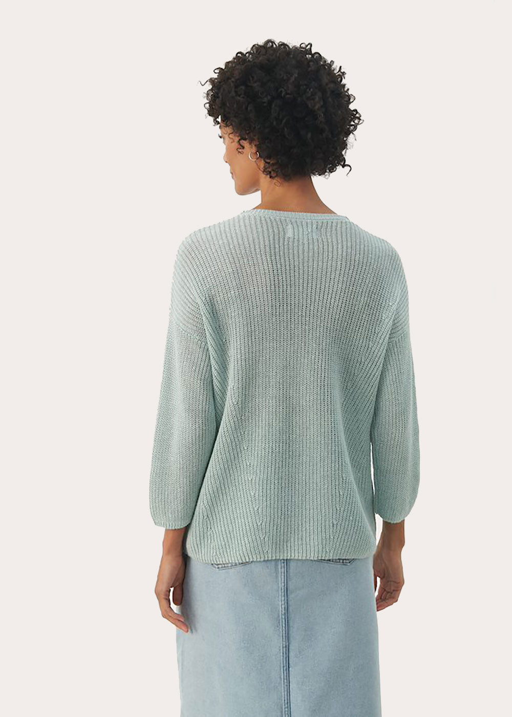 Eltrona Linen V-Neck Sweater - Ether - Part Two - Danali - 30308479