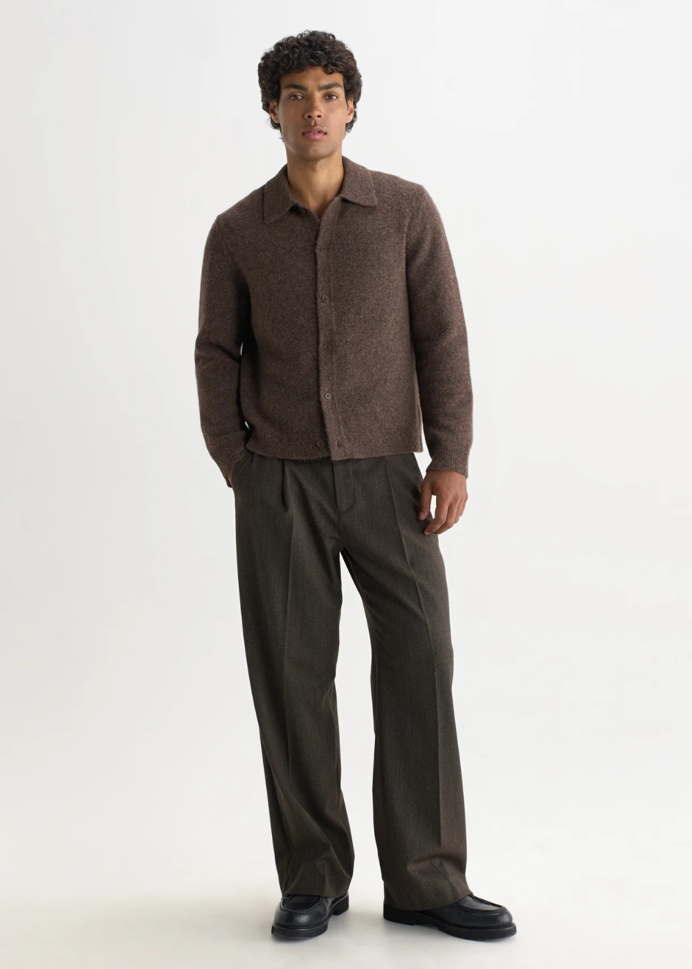 Tristan L/S Polo Fluffy Wool Blend