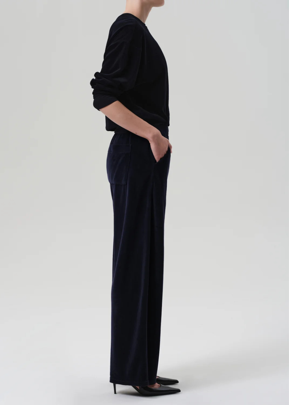 Brynn Drawstring Velour Pant