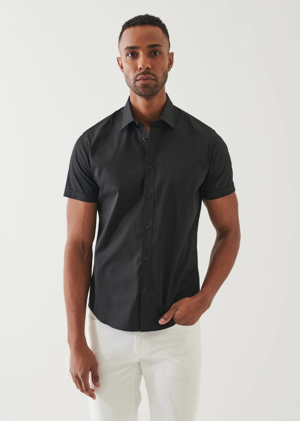 Cotton Stretch Short Sleeve Shirt