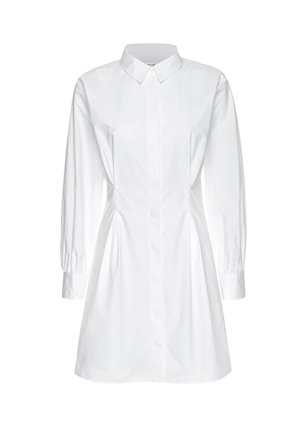 Pleated Shirt Dress - White - FRAME Denim Canada - Danali