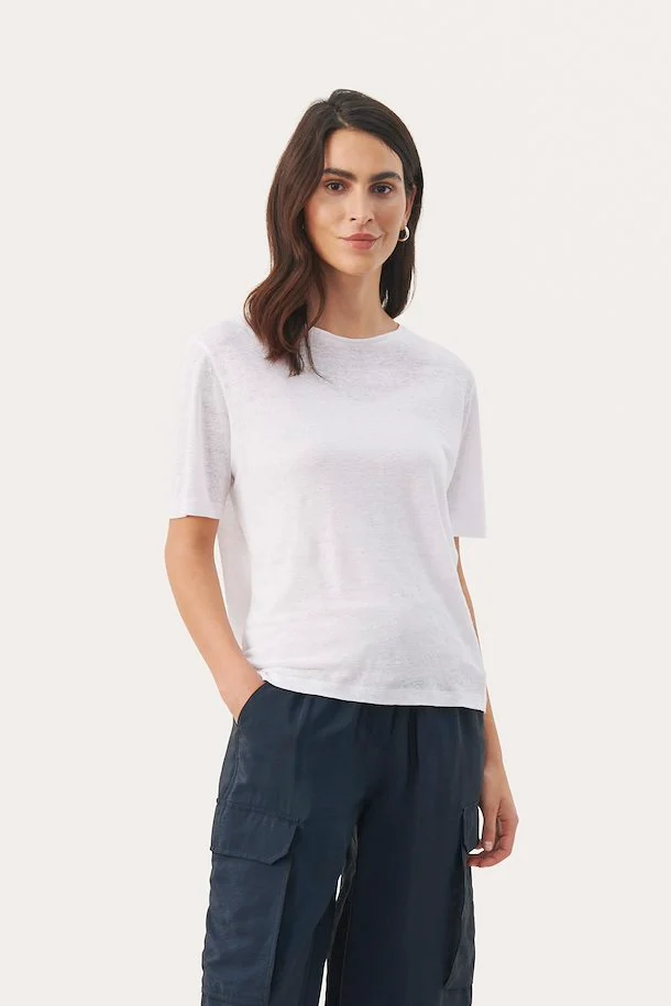 Emme Linen T-Shirt - White - Part Two Canada - Danali