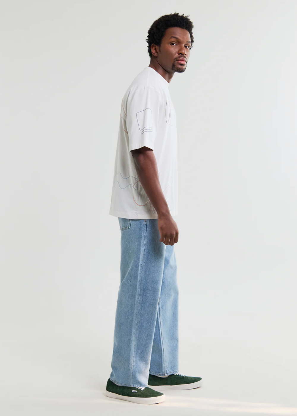 Milton SS Tee Cotton Shapes Embroidery