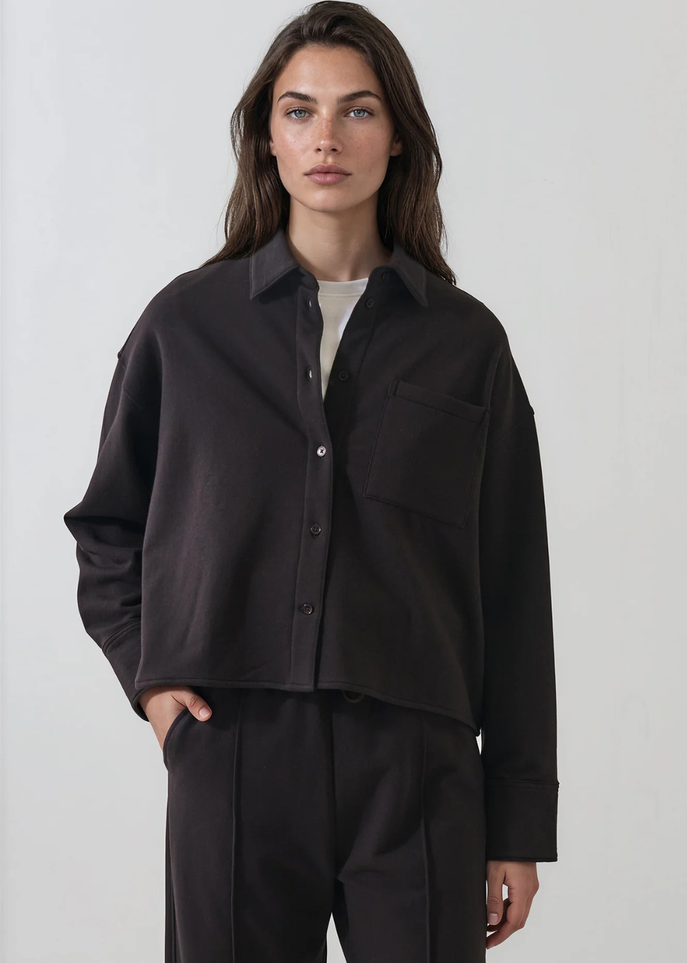 Brushed French Terry Boxy Shirt