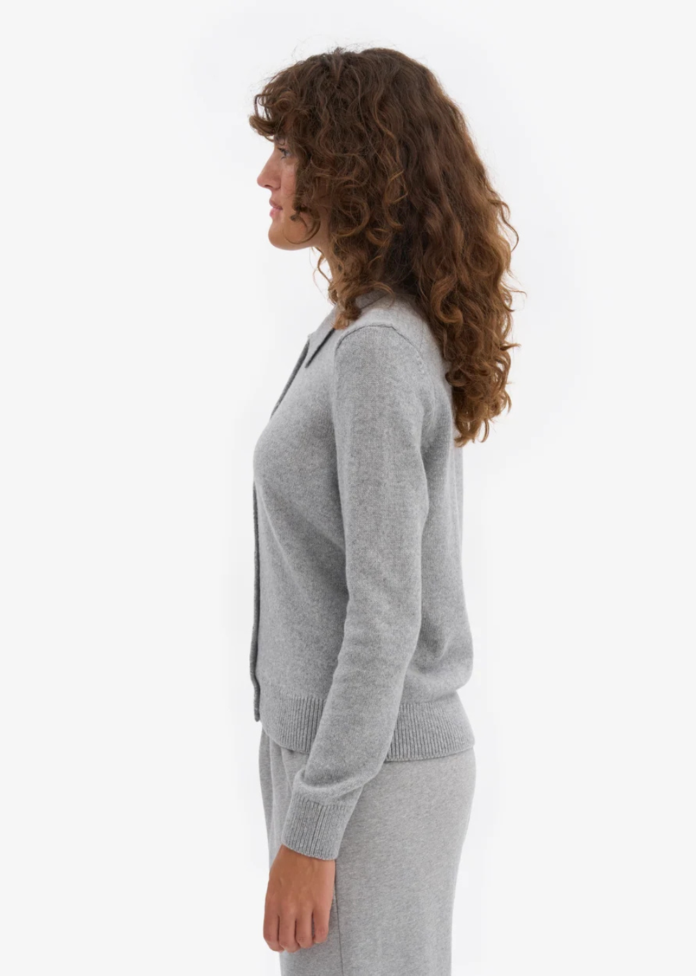 Merino Wool Collar Cardigan