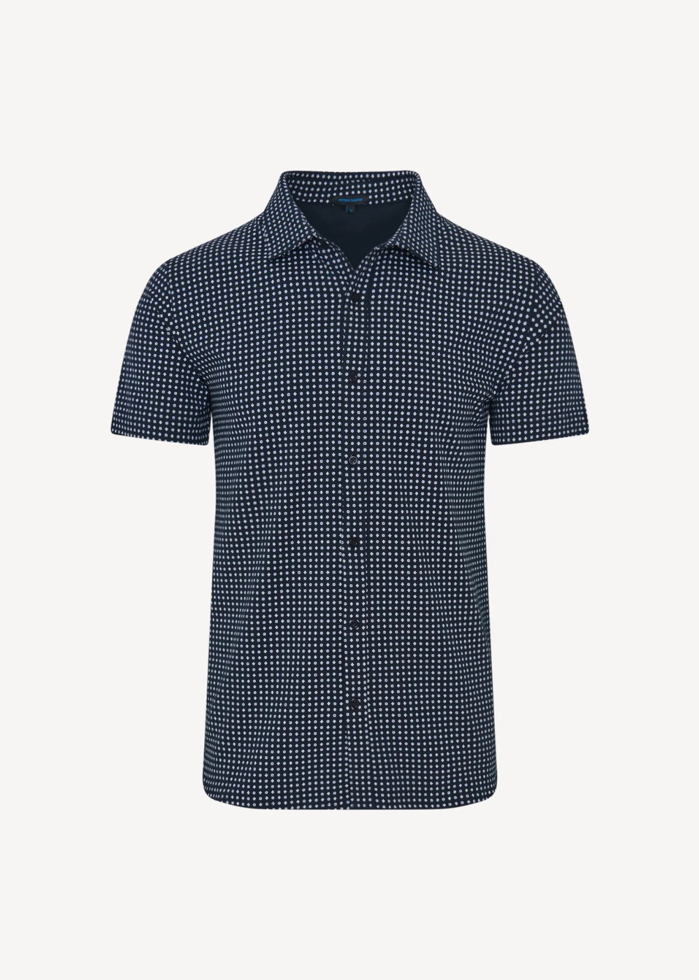 Pima Cotton Stretch Geometric Print Shirt
