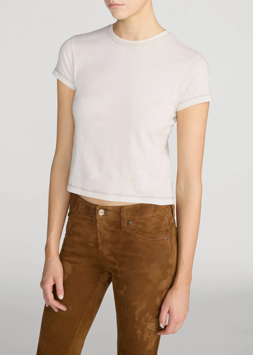 The Contrast Stitch Baby Tee