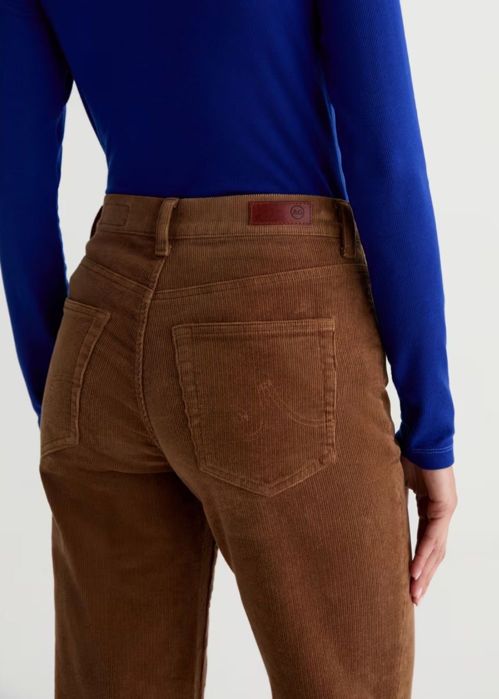 Brinley Mid Rise Straight Leg Corduroy Pant