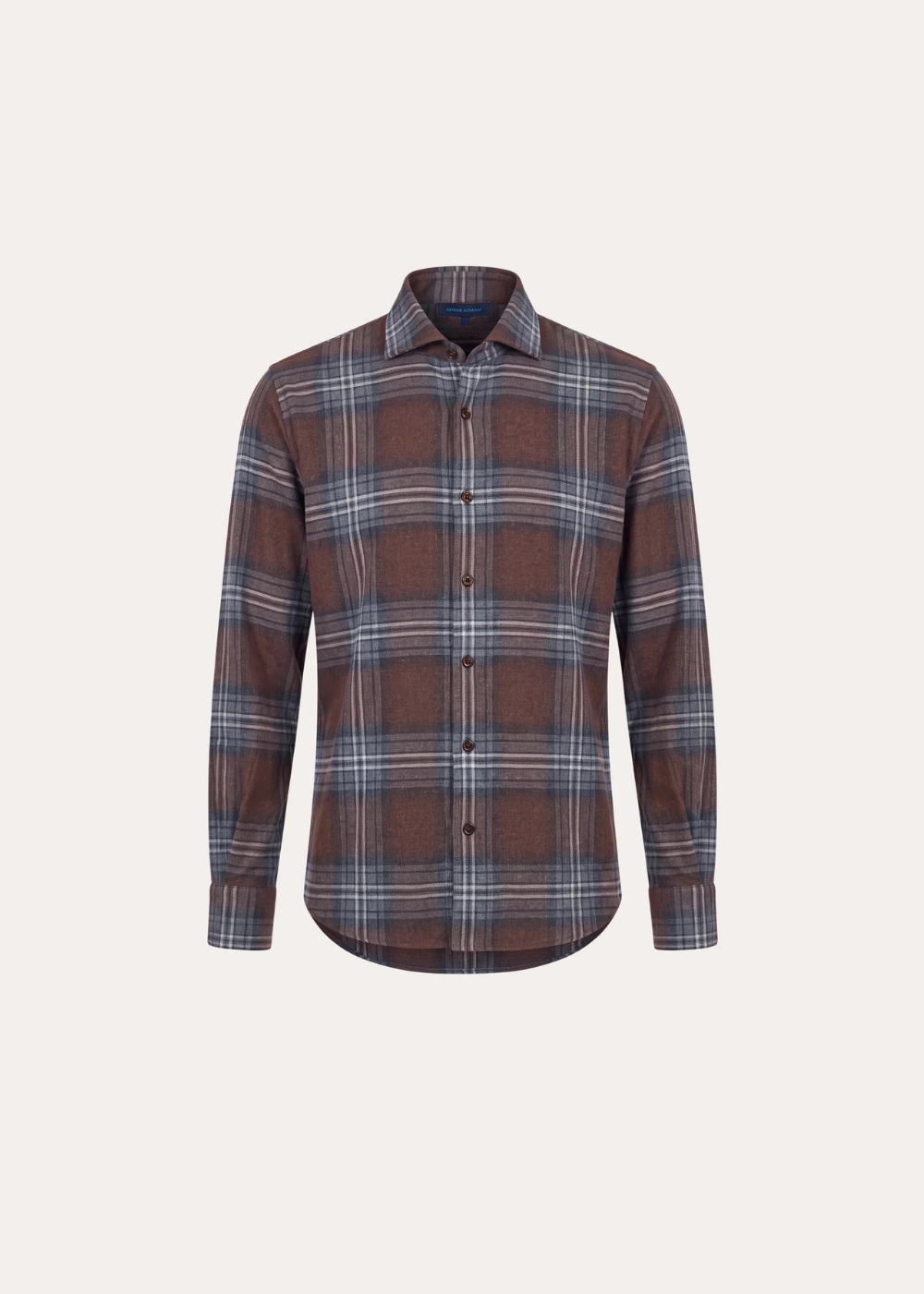 Flannel Plaid Spread Collar Shirt