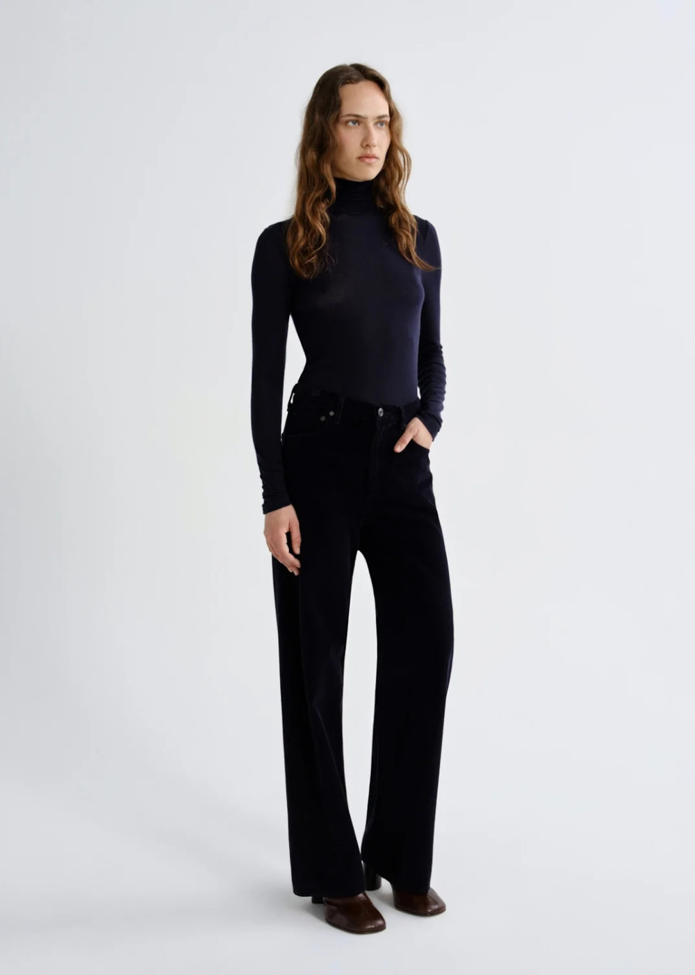 Ren High Rise Wide Leg 32" Corduroy Pant