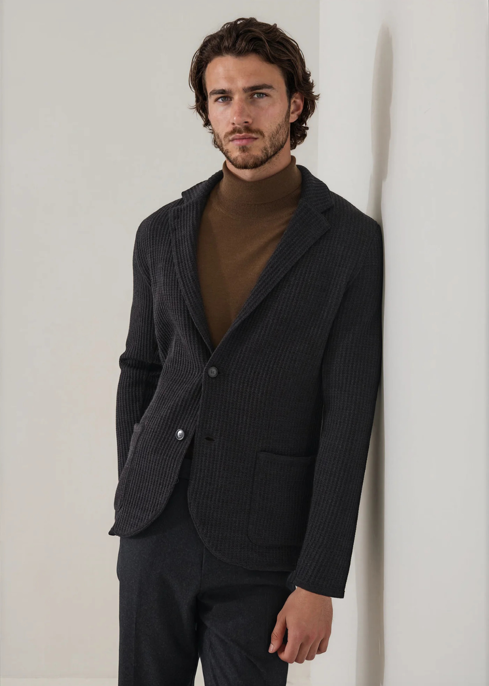 Chain Stitch 2 Button Knit Blazer