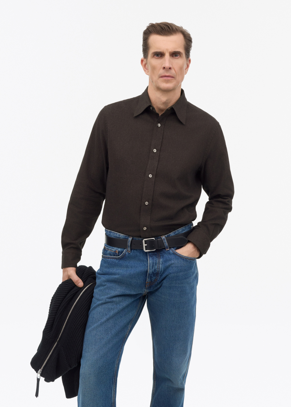 Bjorn Brushed Herringbone Shirt
