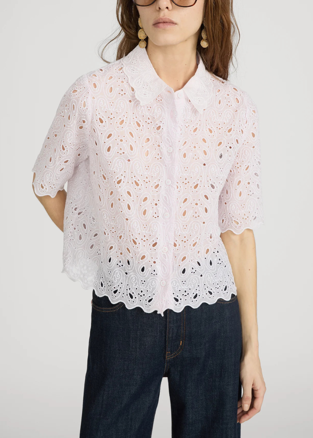 The Paisley Eyelet Top