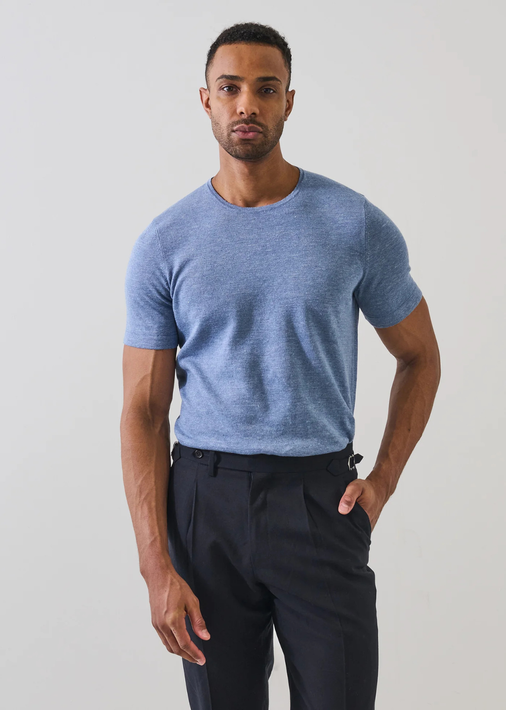 Linen Cotton Crewneck Sweater