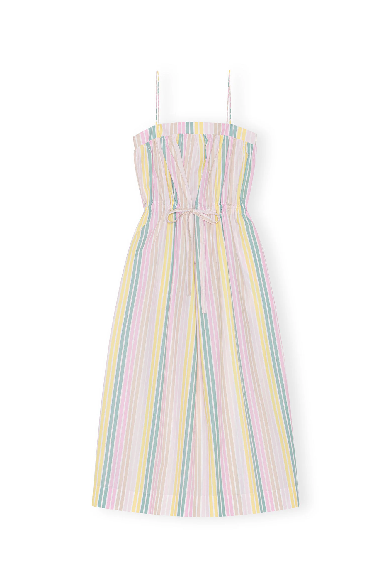 Stripe Cotton Maxi Strap Dress