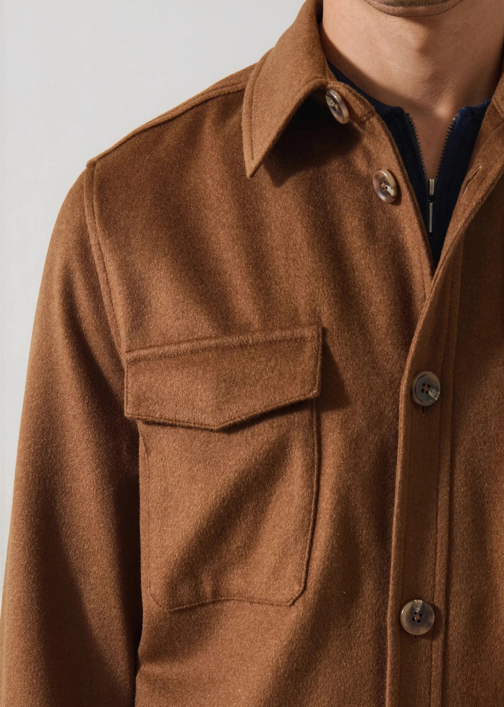 Wool/Silk Shirt Jacket