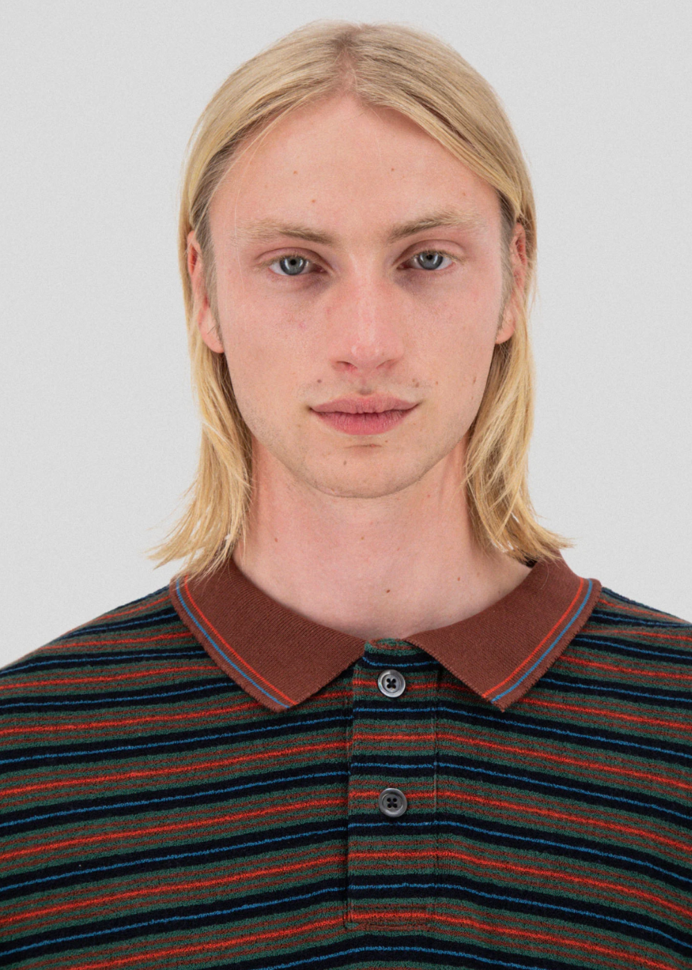 Space Polo Striped Terry