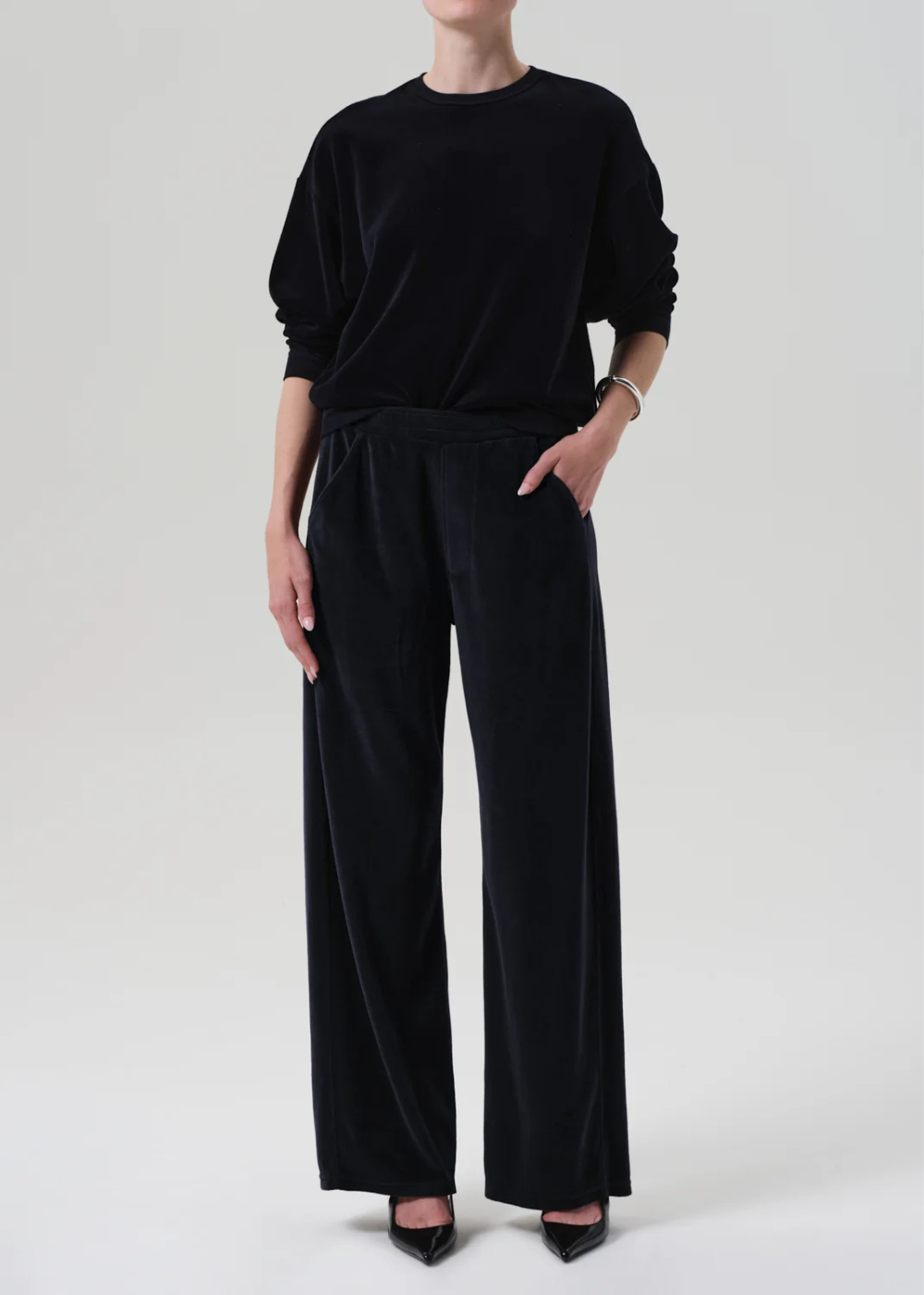 Brynn Drawstring Velour Pant
