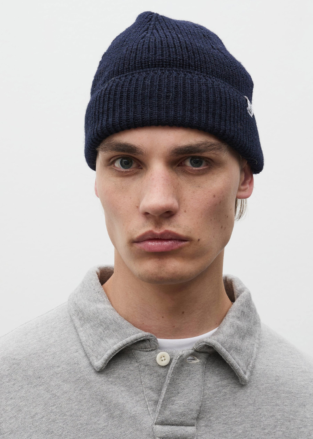 Wool Cotton Rib Beanie