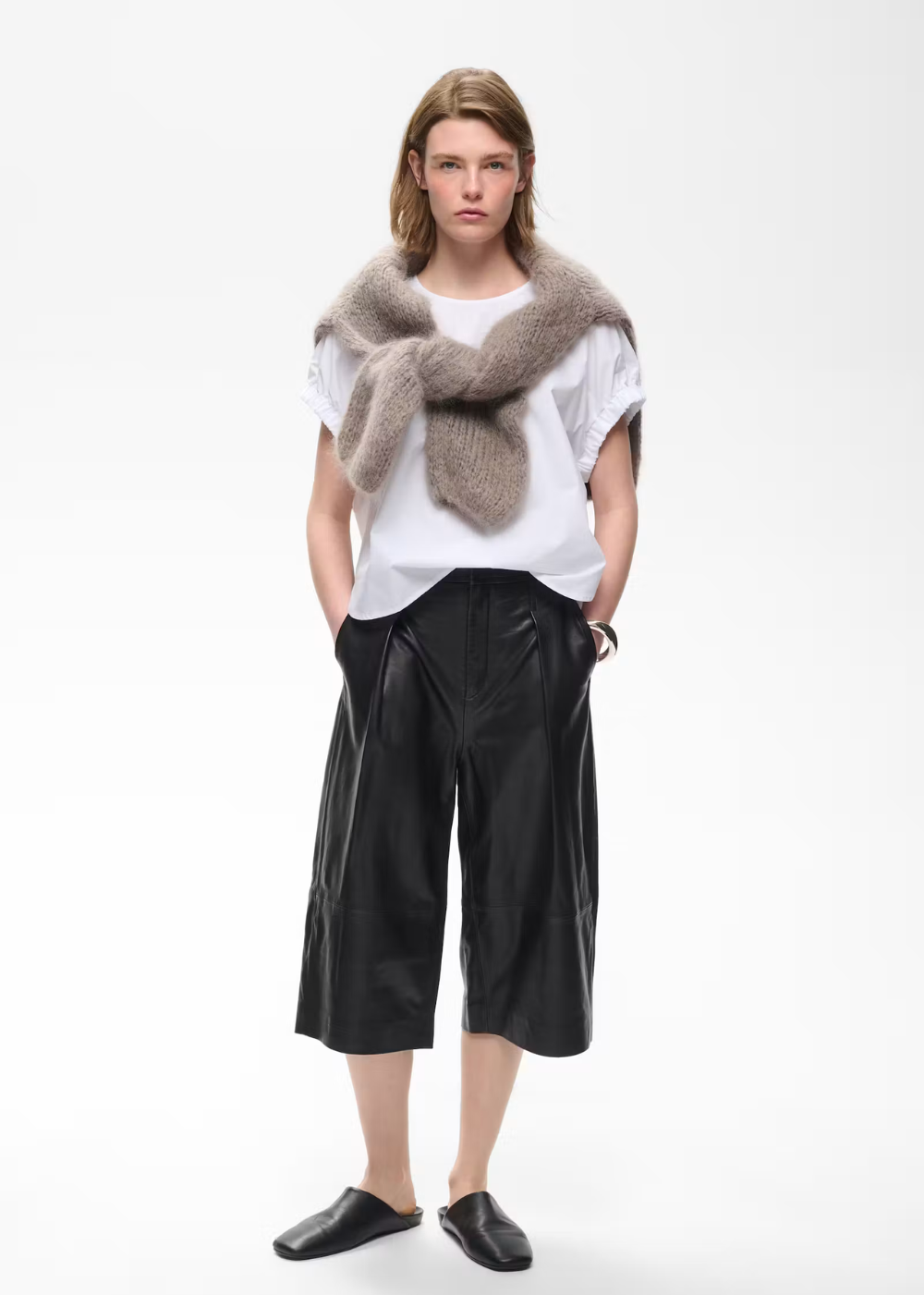 Celinah Leather Culotte Pant