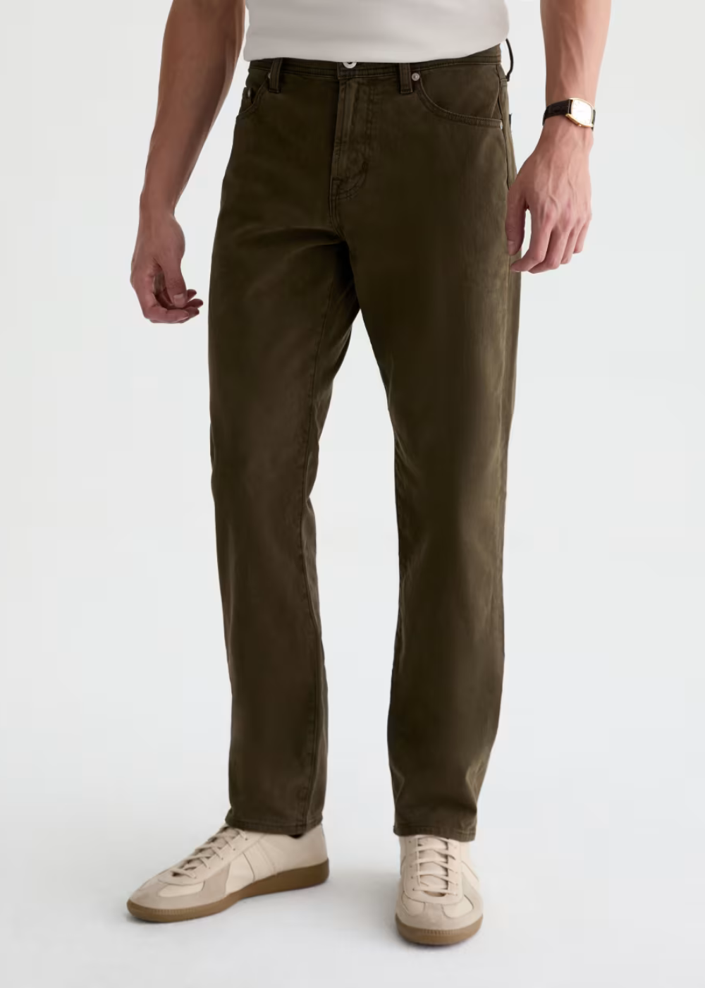 Everett Slim Straight Sateen Pant