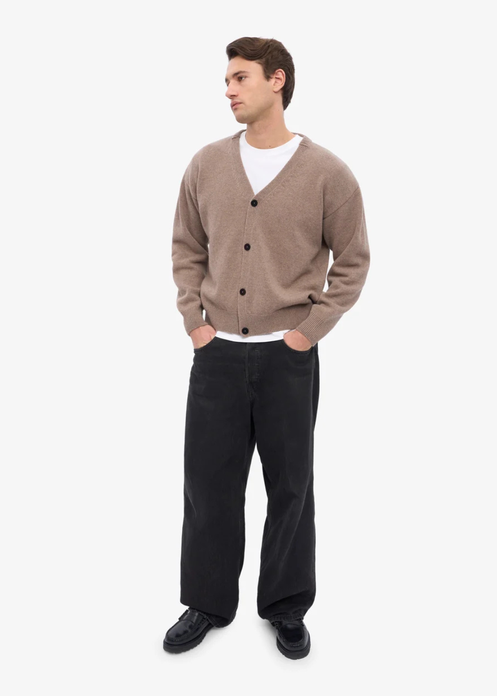 Merino Wool V-Neck Cardigan