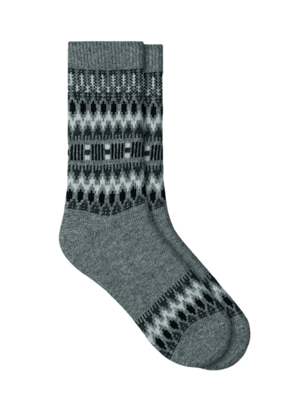 Norwegian Pattern Cashmere Socks