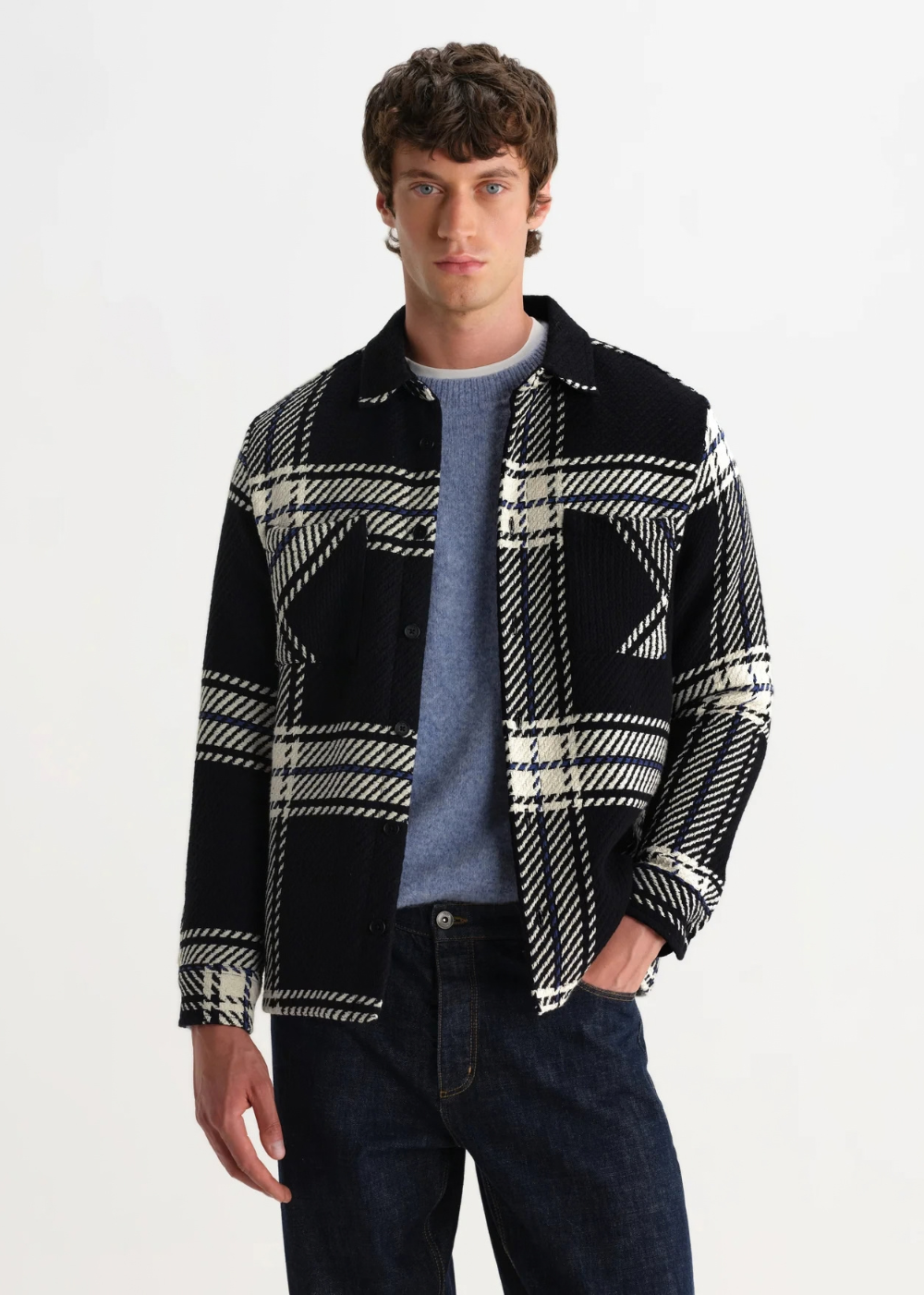Whiting Overshirt Oversize Grid Check
