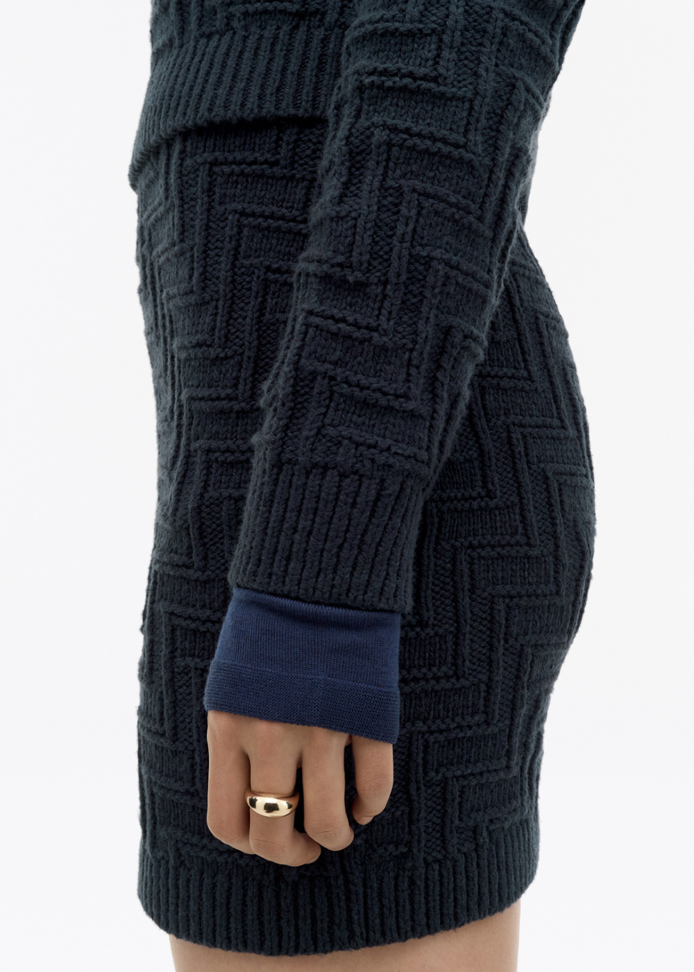 Cherry Chunky Wool Blend Skirt