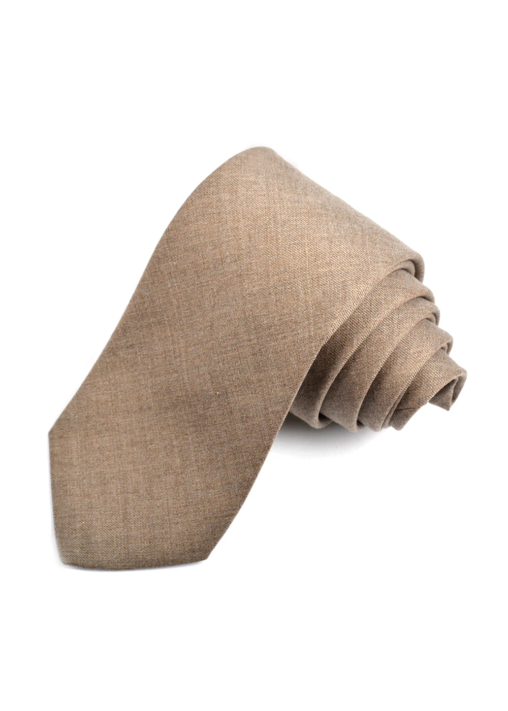 Dion 100% Italian Wool Melange Men's Necktie - Tan - Danali Canada