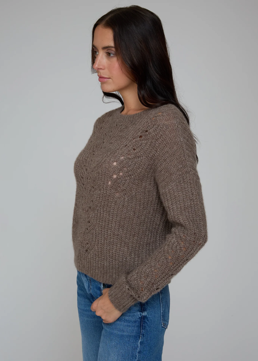 Raglan Links Stitch Stripe Crew