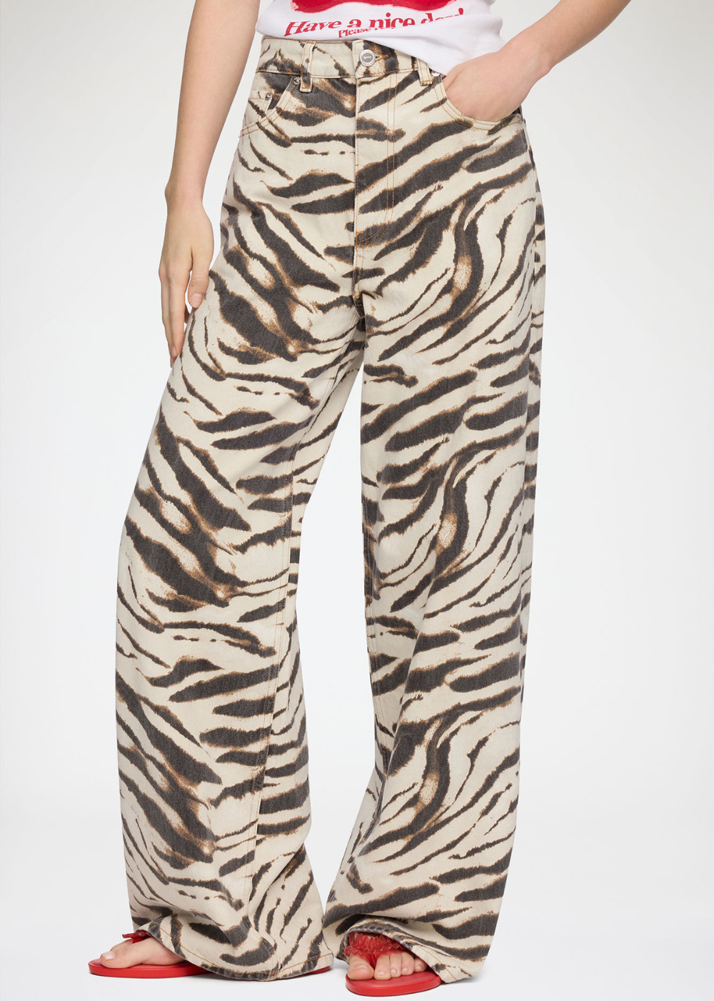 Print Denim Lari Jeans