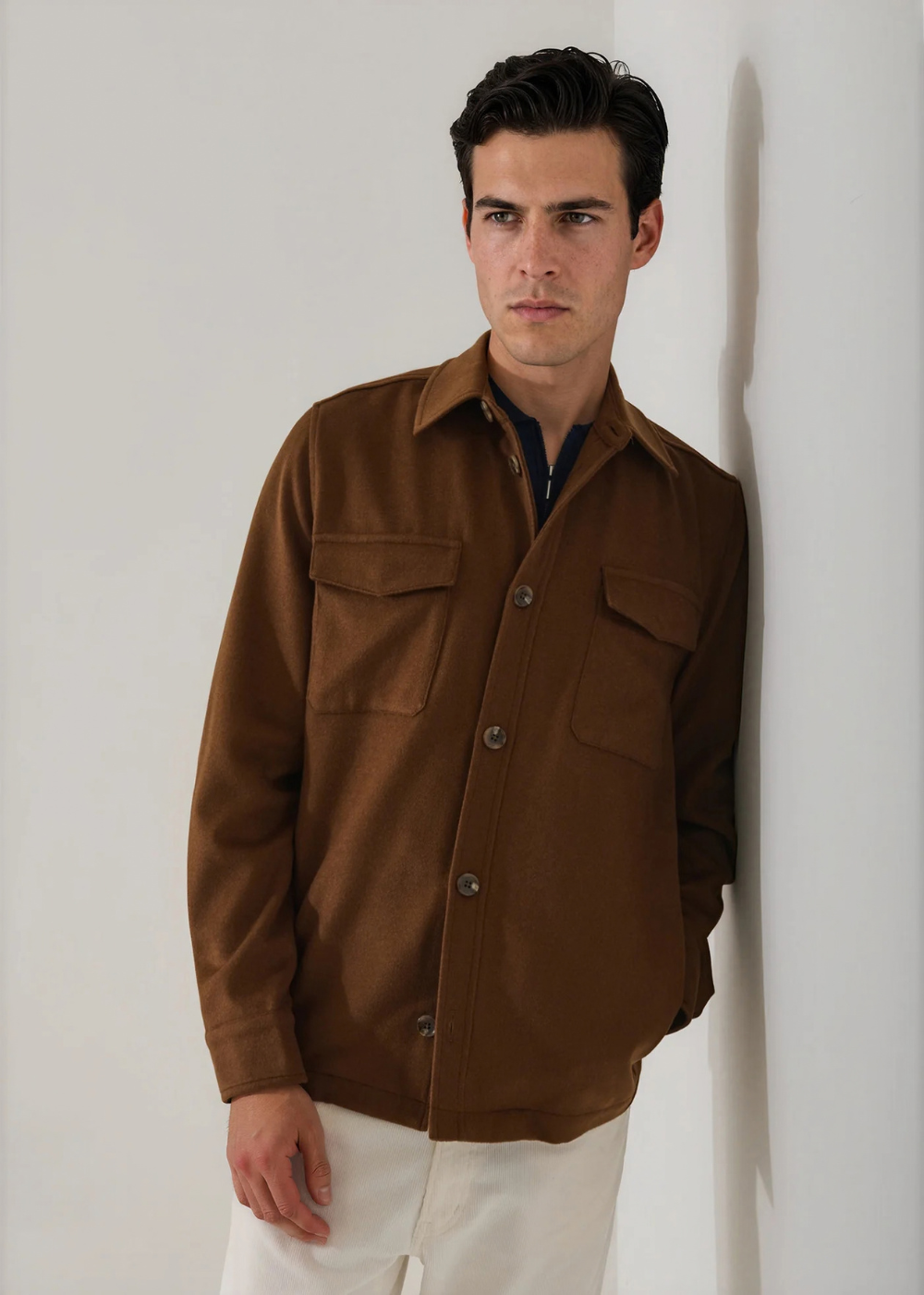 Wool/Silk Shirt Jacket